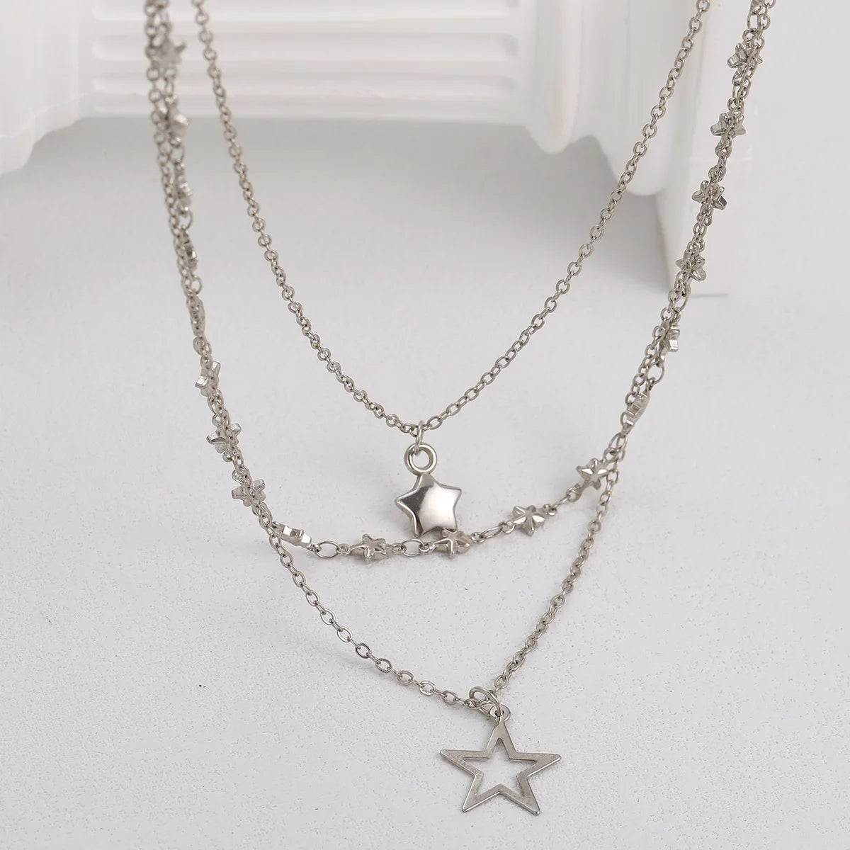 Gold star necklace