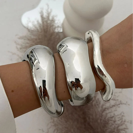 Silver cuff bracelet