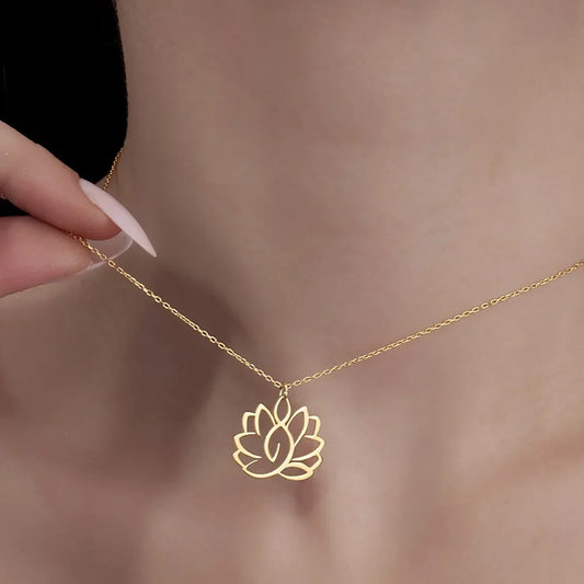 Lotus flower necklace