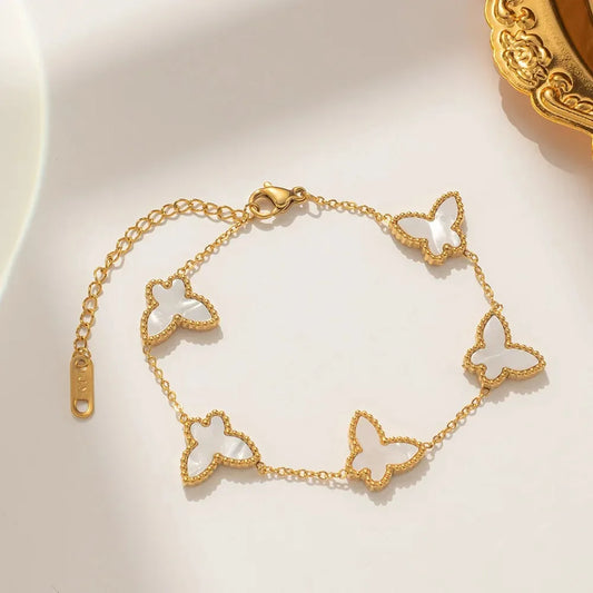Gold butterfly bracelet