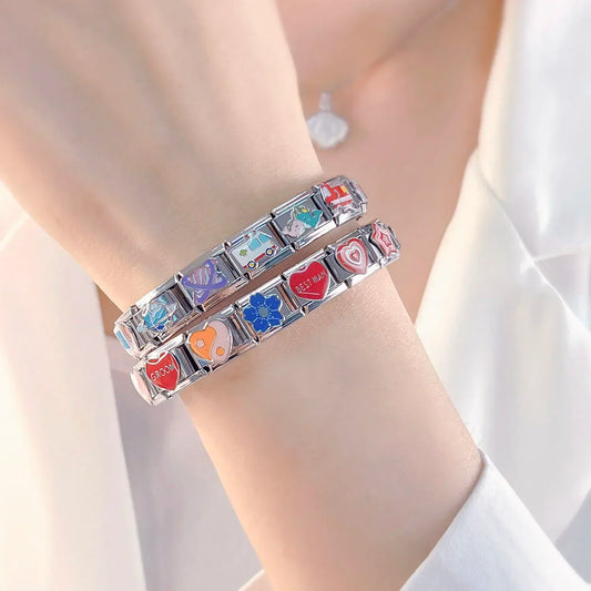 Heart yarn bracelet