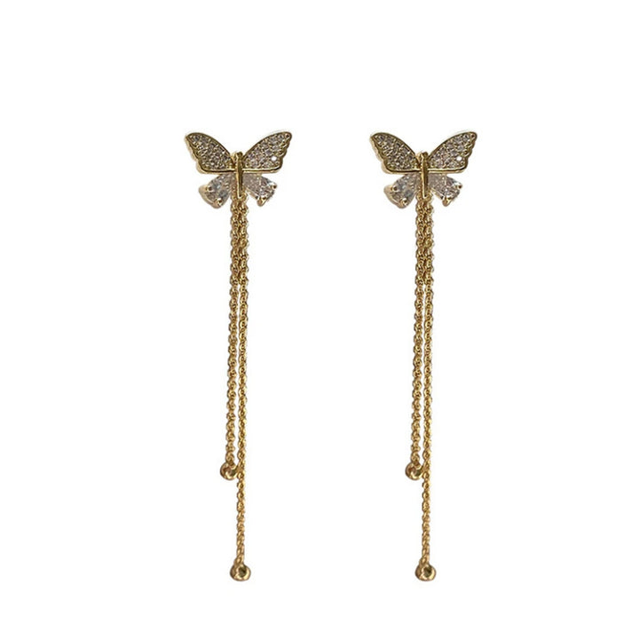 Gold butterfly earrings