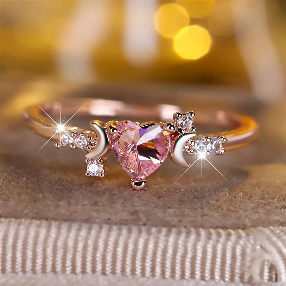 Heart rose ring