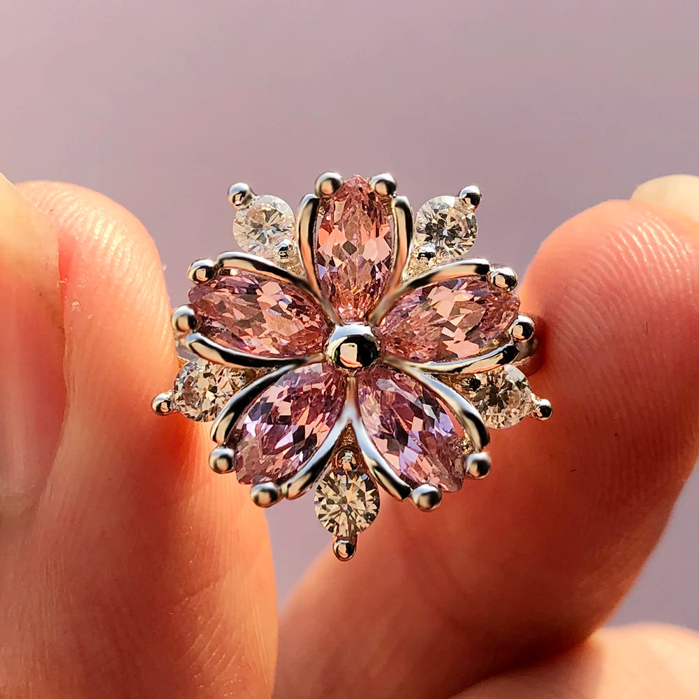 Flower wedding rings