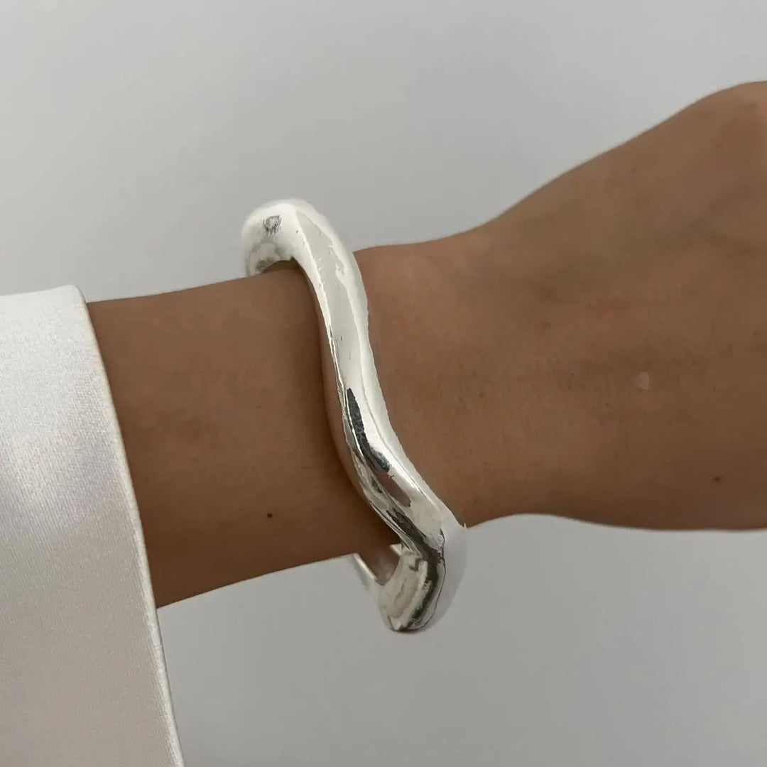 Silver cuff bracelet