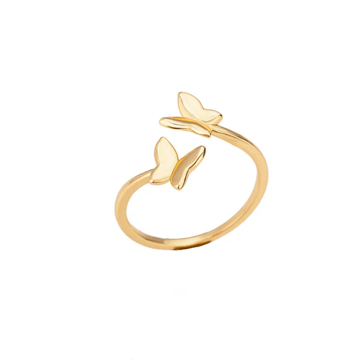 Butterfly gold ring