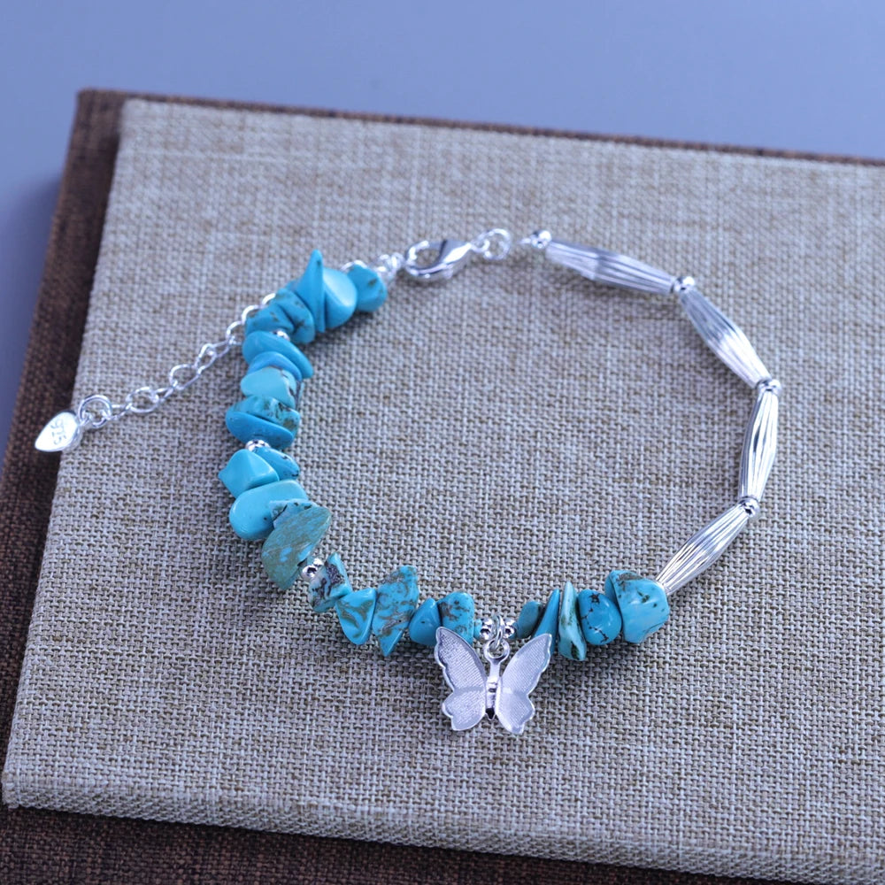 Silver butterfly bracelet