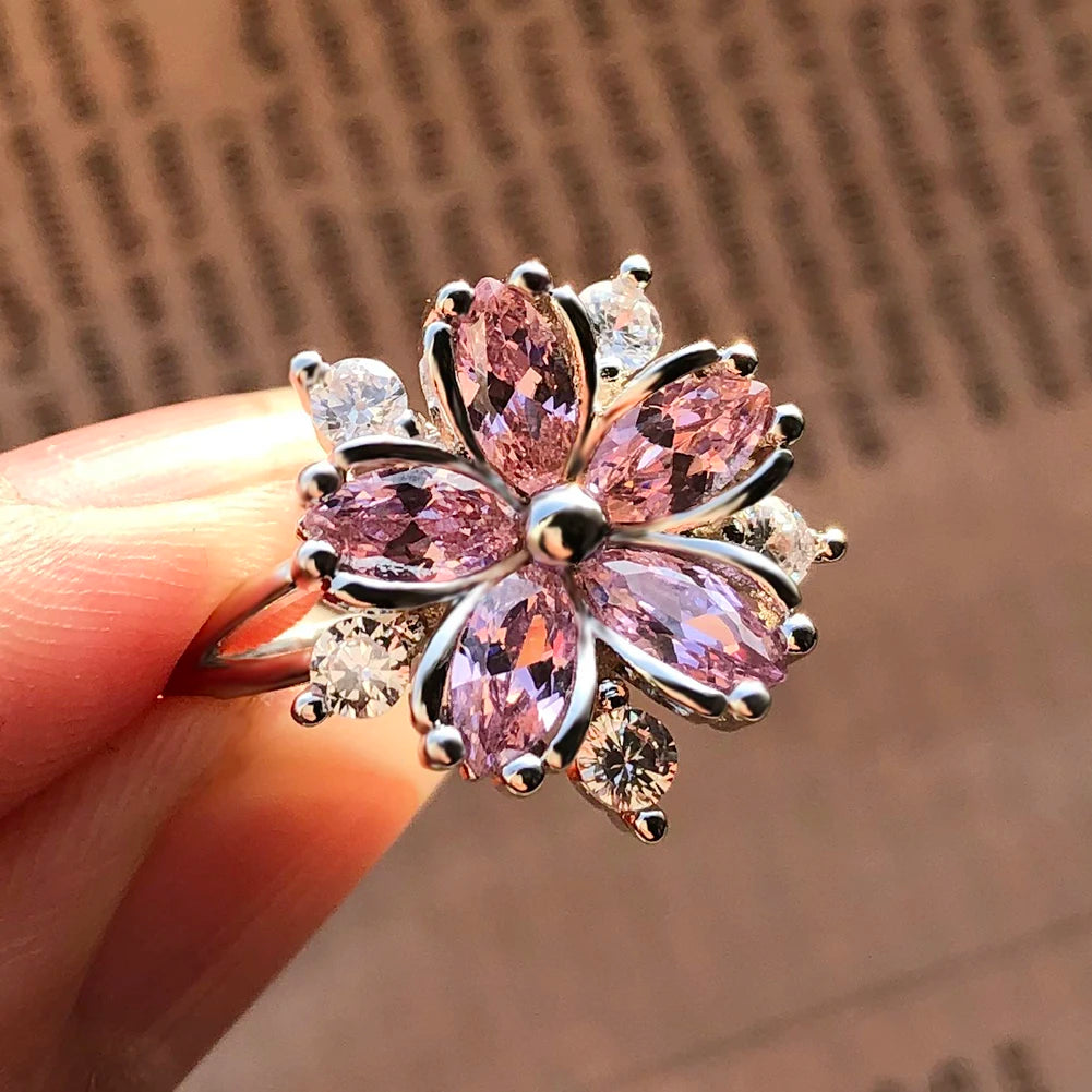 Flower wedding rings
