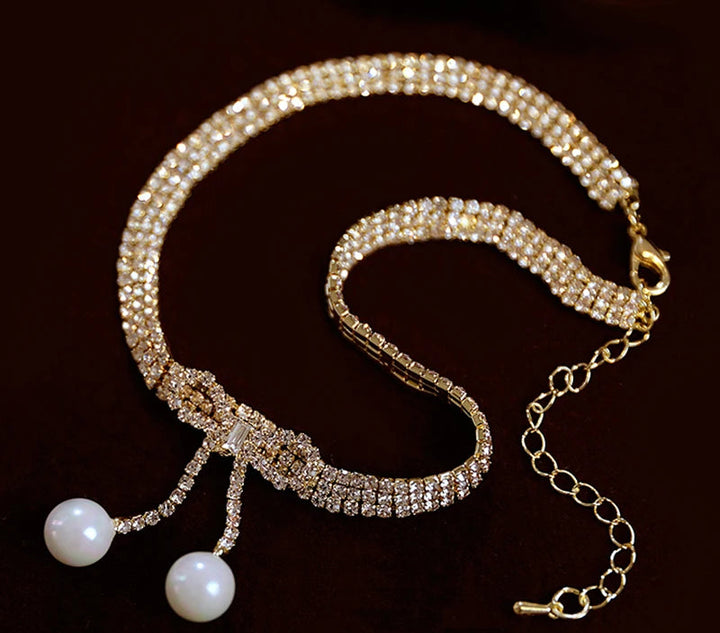Butterfly pearl necklace