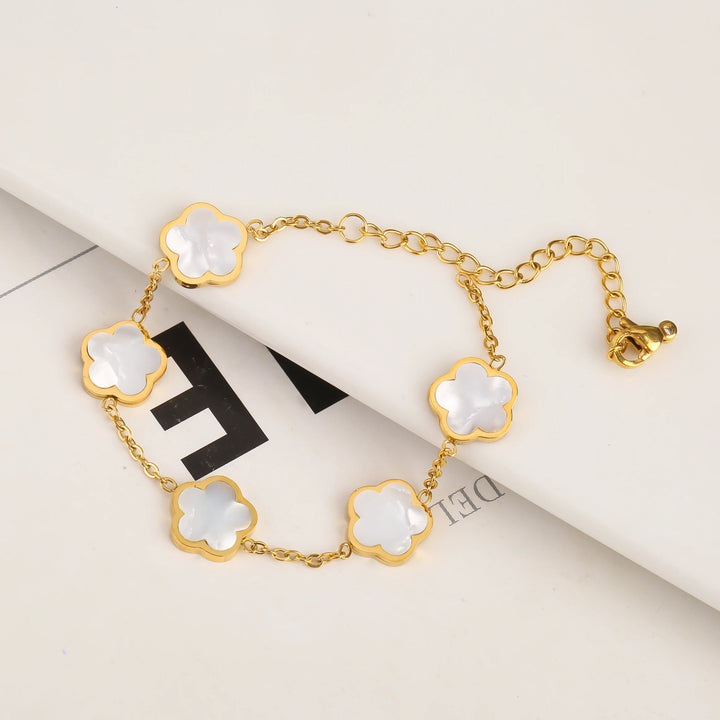 Gold flower bracelet