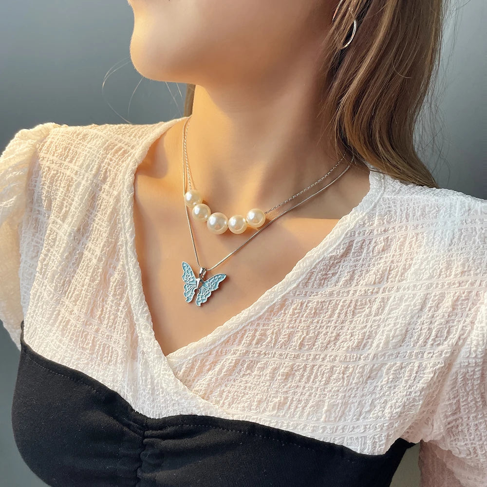 Barbie butterfly necklace