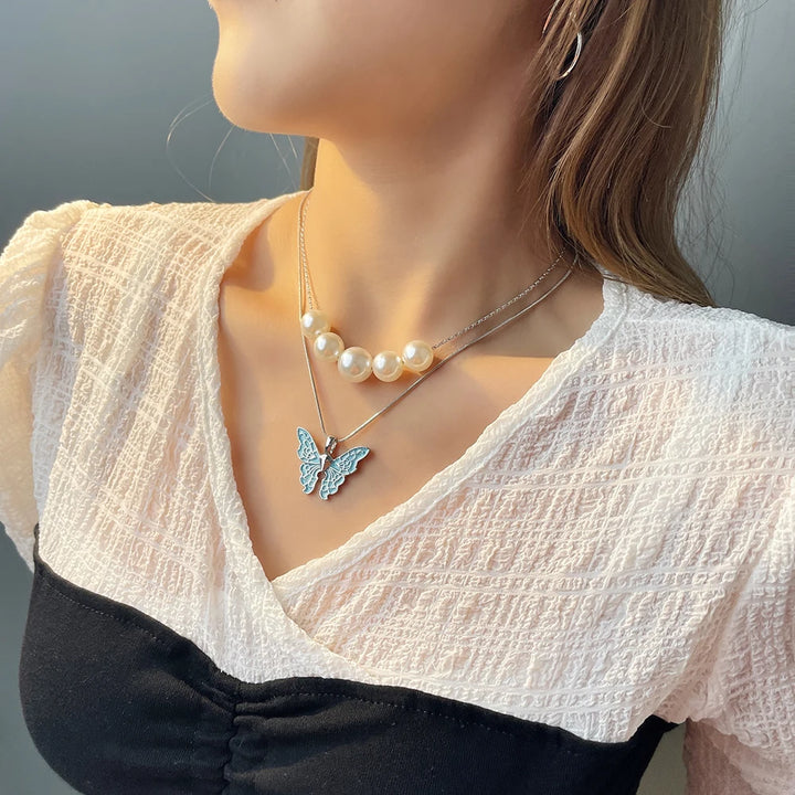 Barbie butterfly necklace