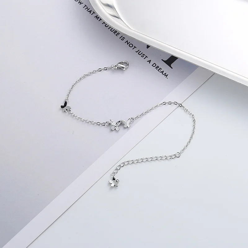 Silver butterfly bracelet