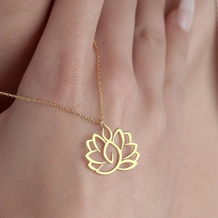 Lotus flower necklace