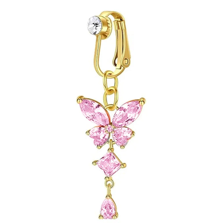 Belly button butterfly ring