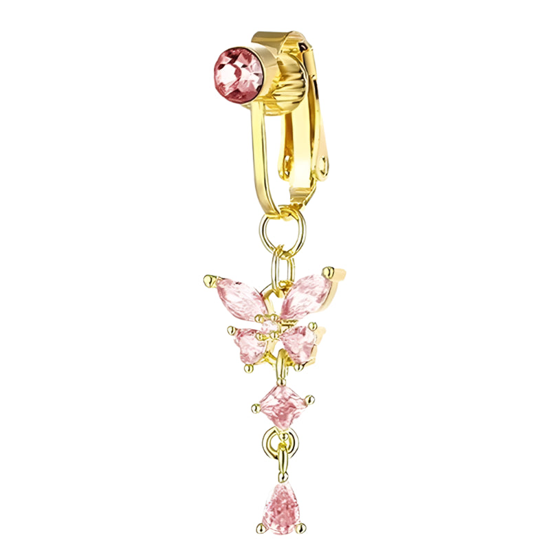 Belly button butterfly ring
