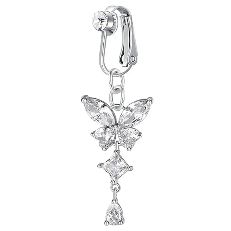 Belly button butterfly ring