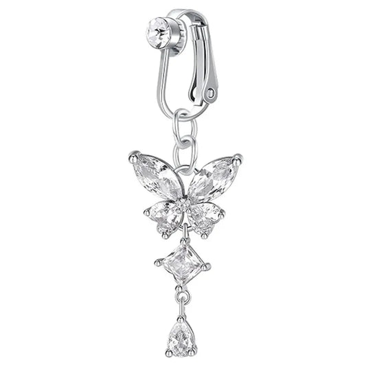 Belly button butterfly ring