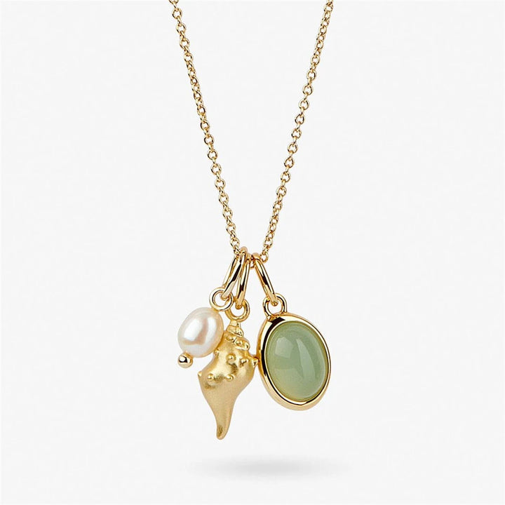 Gold seashell necklace