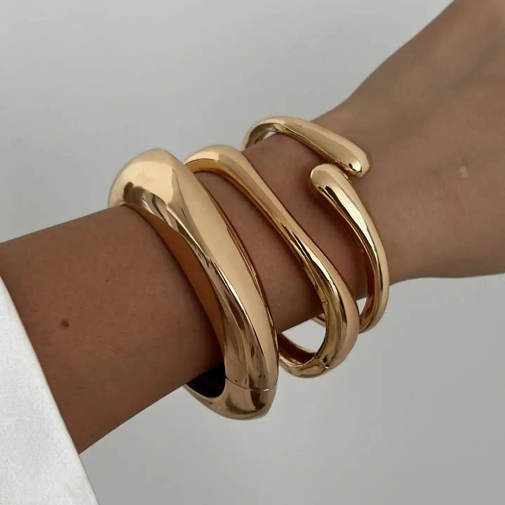 Gold cuff bracelet