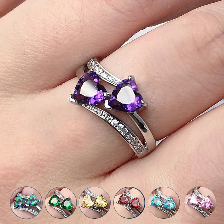 Double heart ring