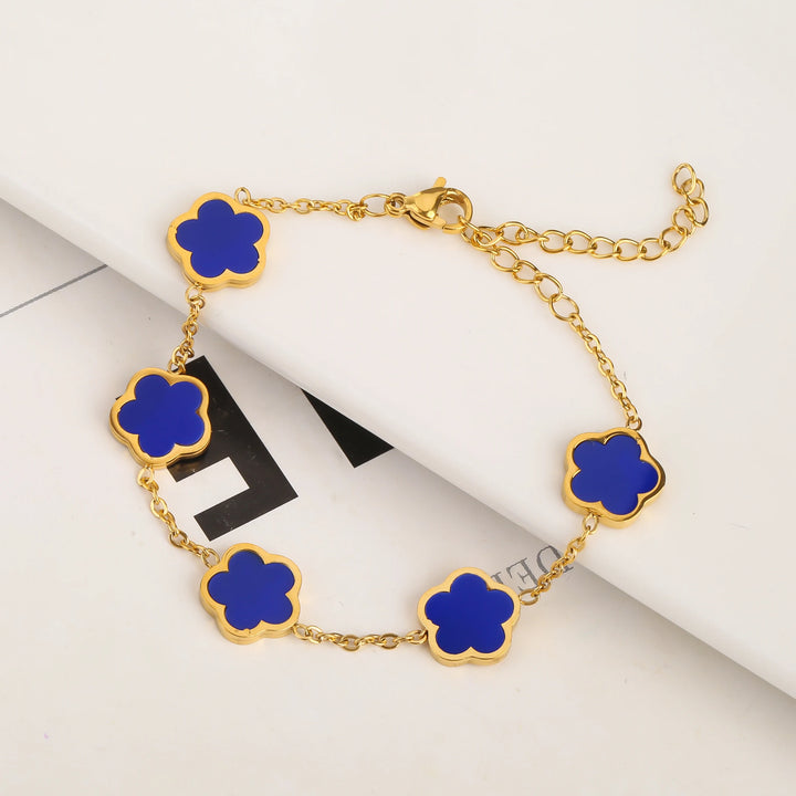 Gold flower bracelet