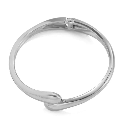 Silver cuff bangle bracelet