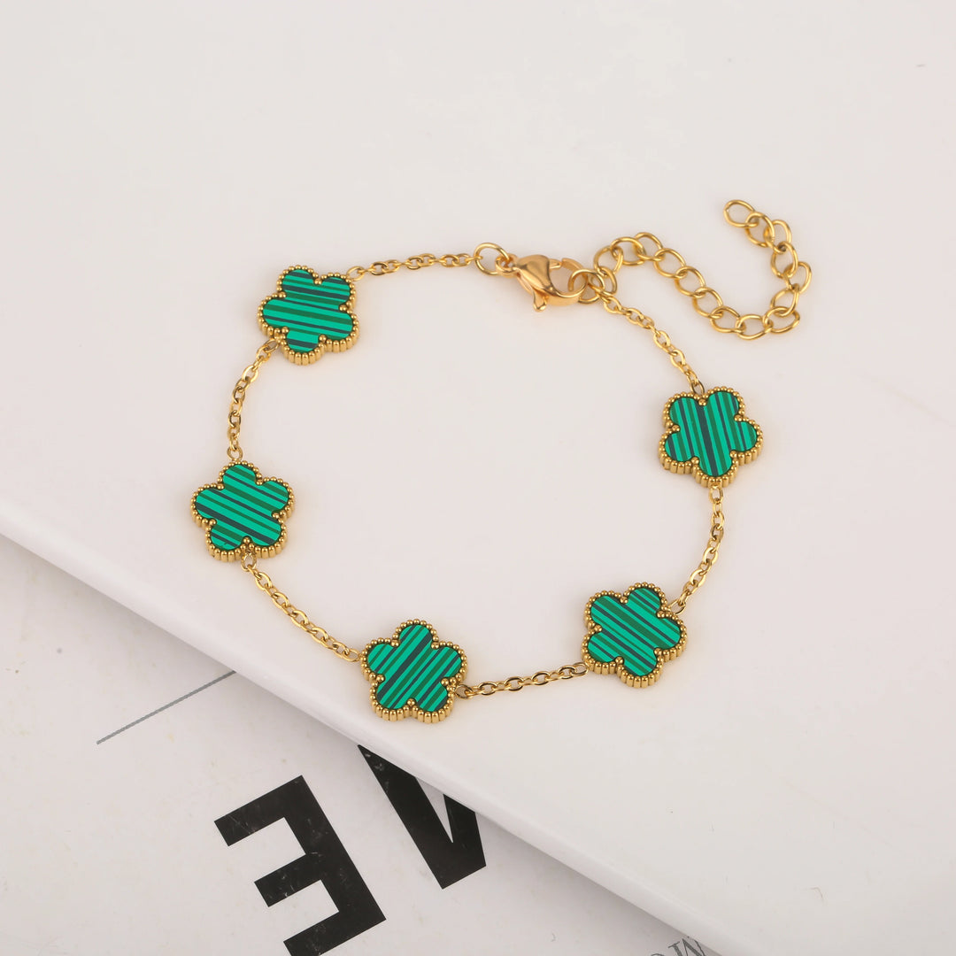Gold flower bracelet