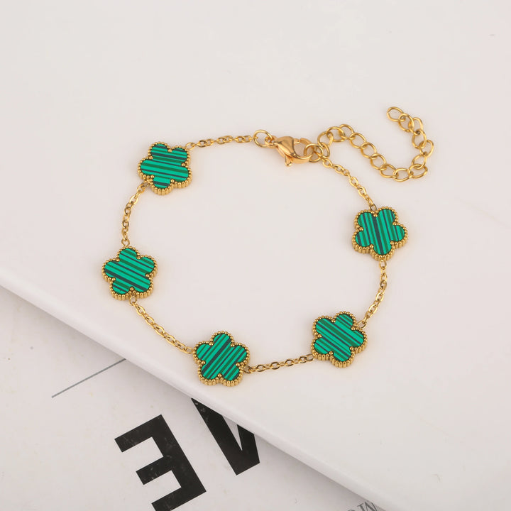 Gold flower bracelet