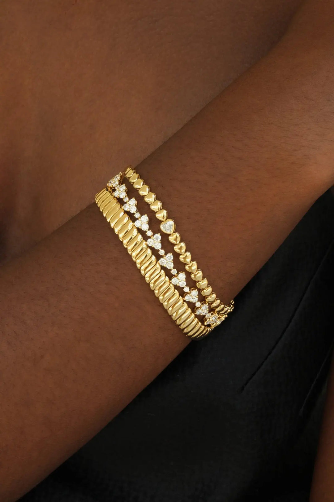 Heart tennis bracelet