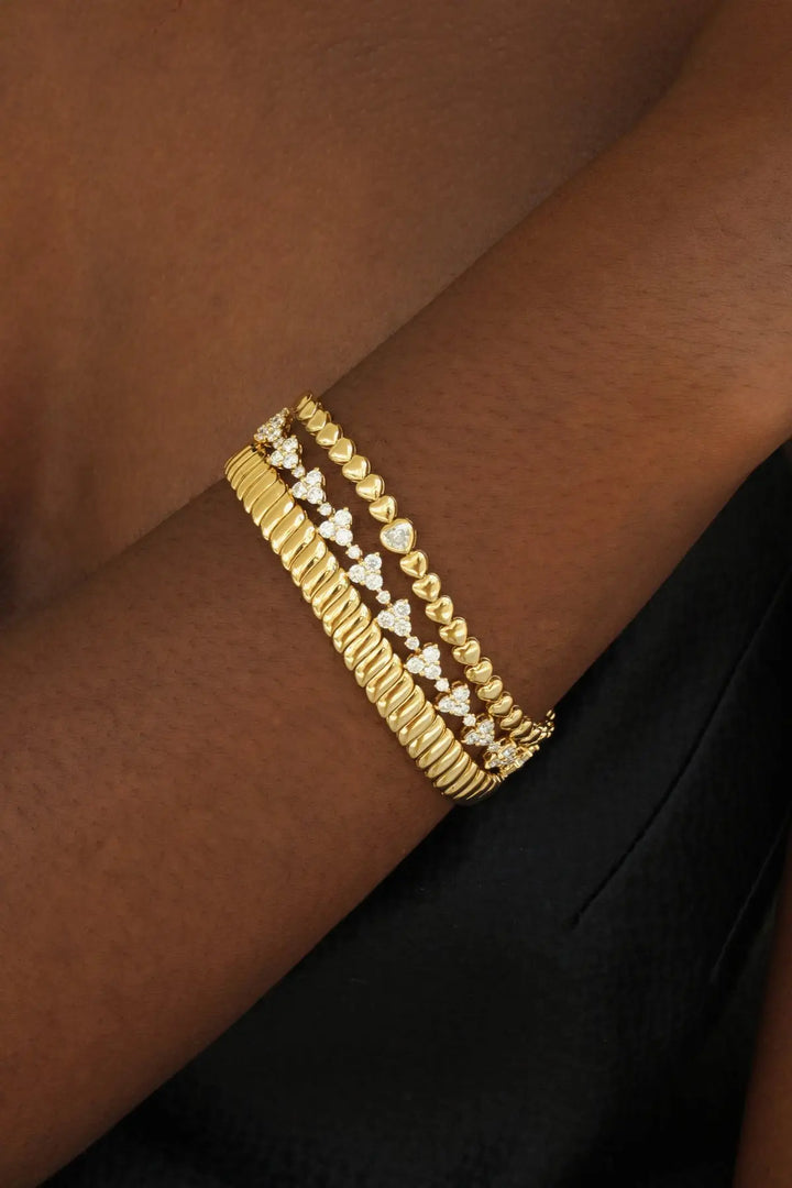 Heart tennis bracelet