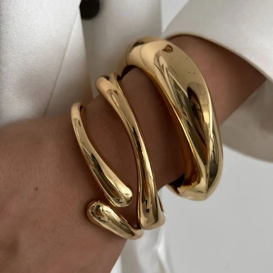 Gold cuff bracelet