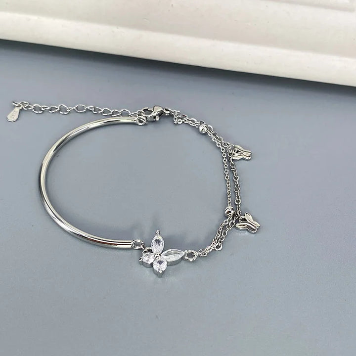 Silver butterfly bracelet