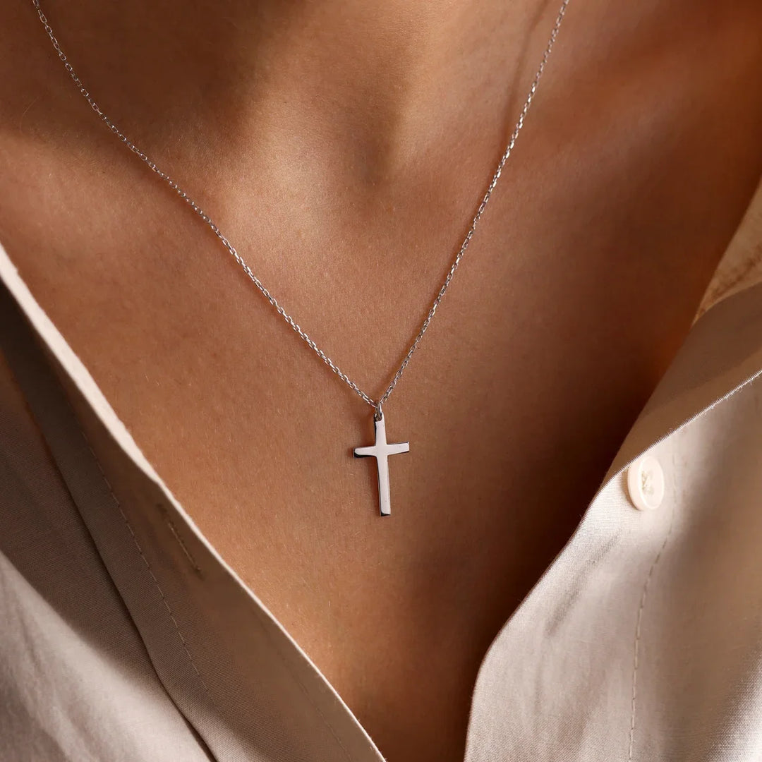 Huge gold cross necklace