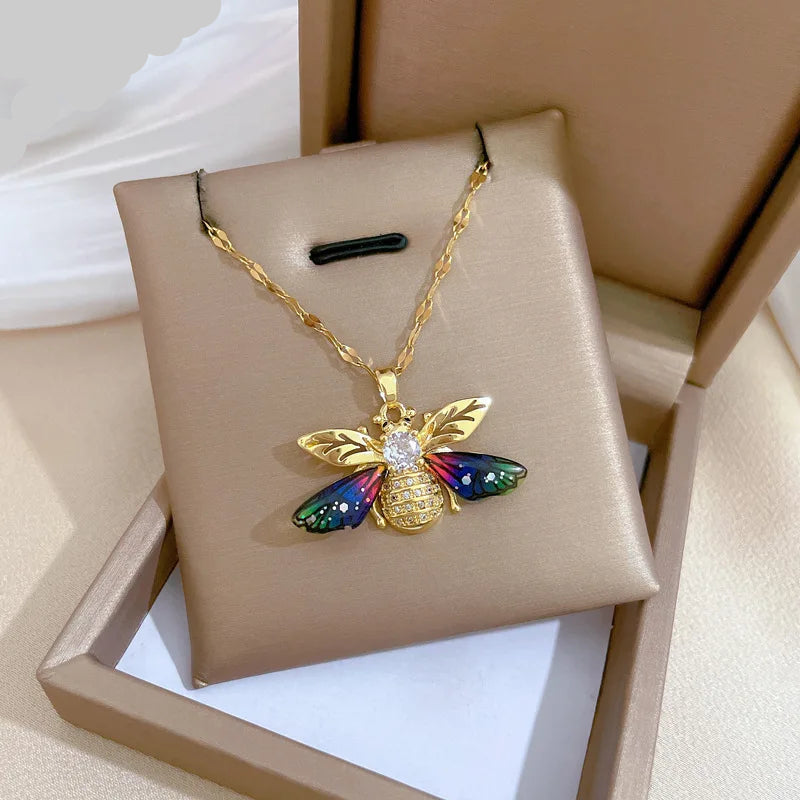 Bumble bee necklace