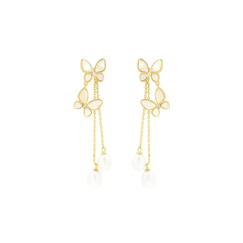 butterfly dangle earrings