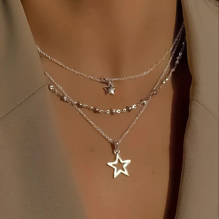 Gold star necklace