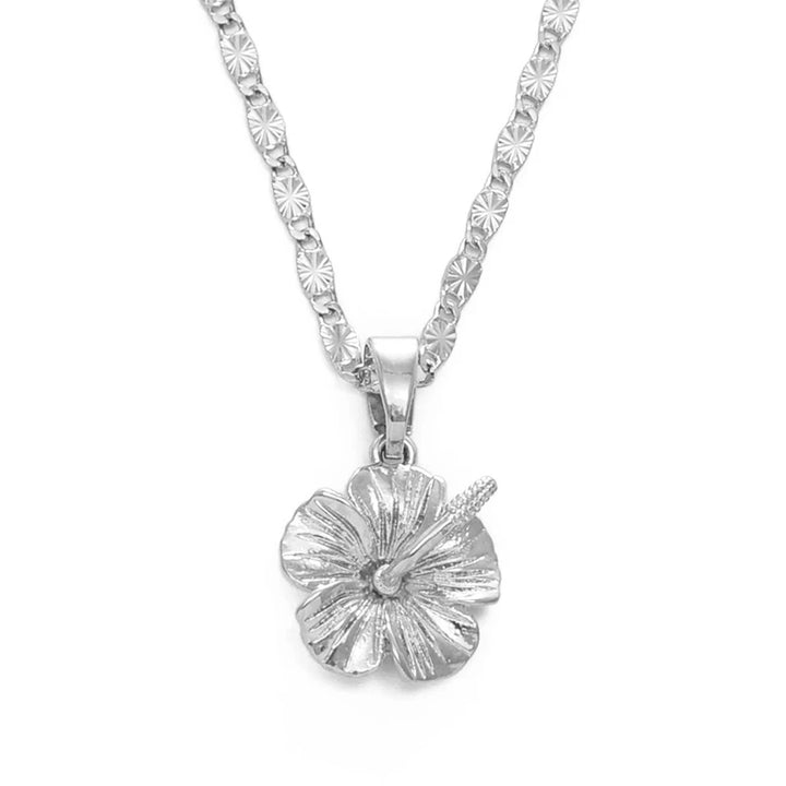 Hibiscus flower necklace
