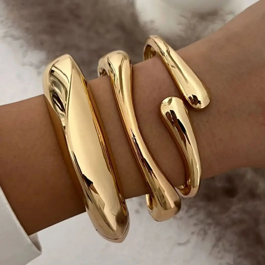 Gold cuff bracelet
