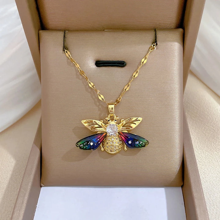 Bumble bee necklace