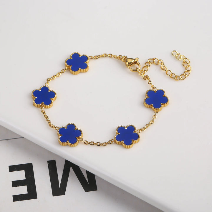 Gold flower bracelet