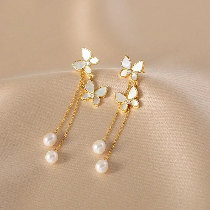 butterfly dangle earrings