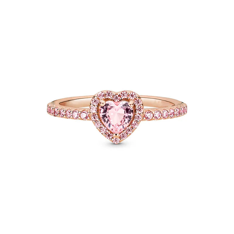 Pink heart ring