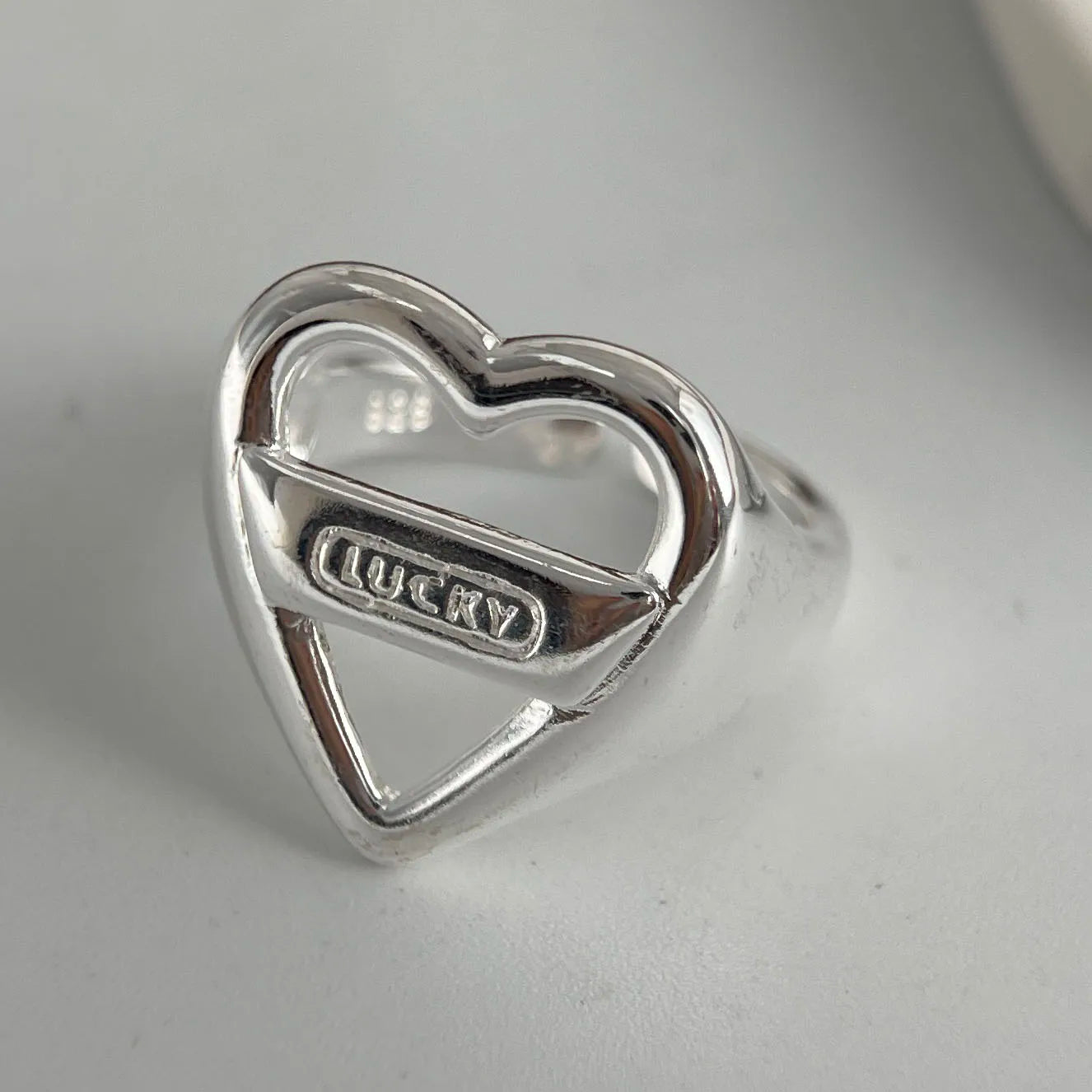 Sterling silver heart ring