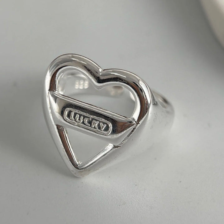 Sterling silver heart ring