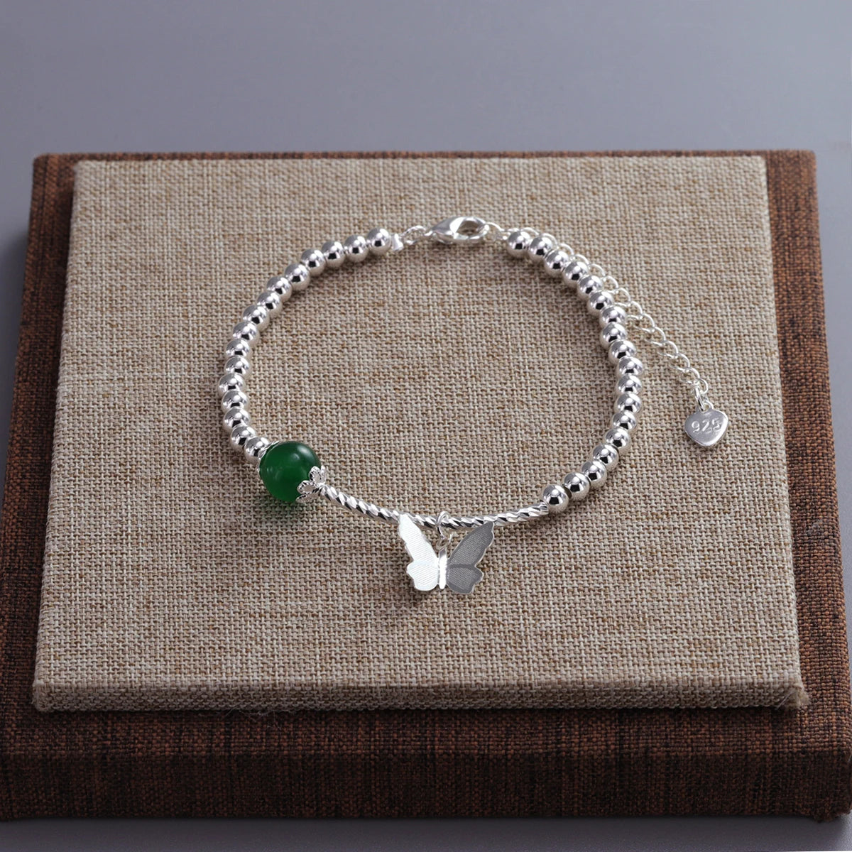 Silver butterfly bracelet