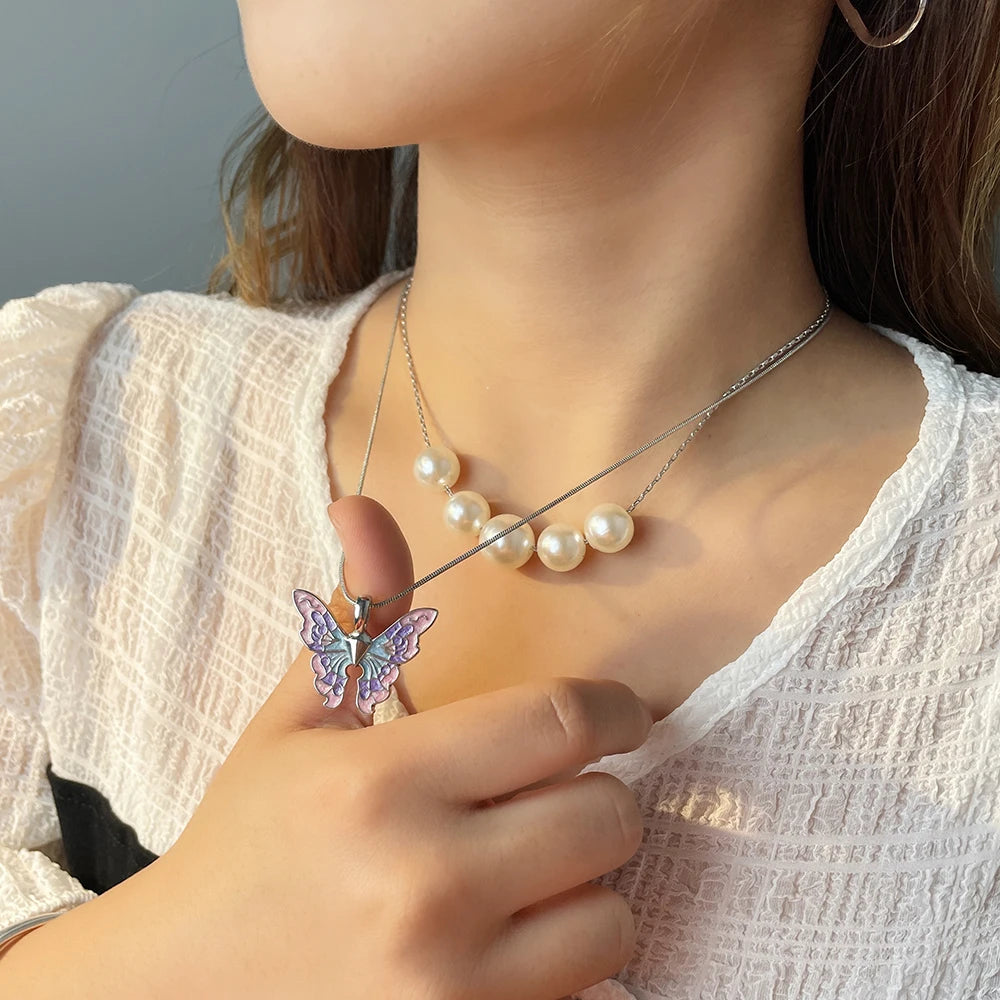 Barbie butterfly necklace