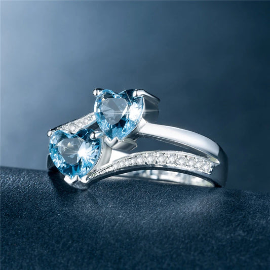 Double heart ring