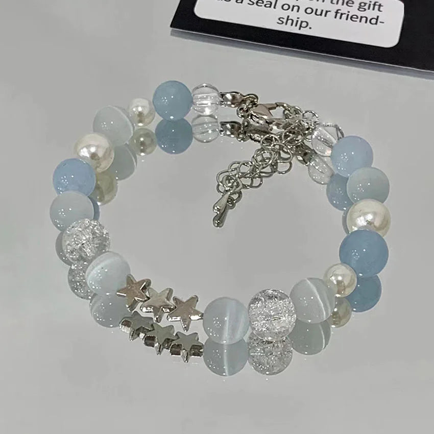 Flower beads bracelet