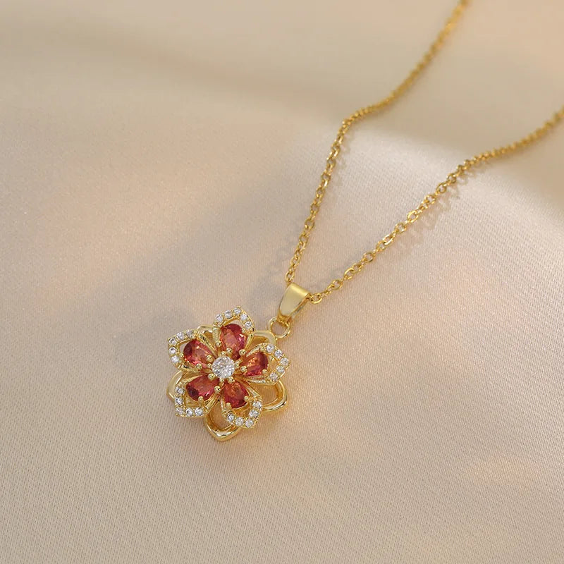 Gold flower necklace